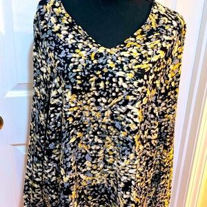 Mia & Tess Black & Cream Blouse, Size L